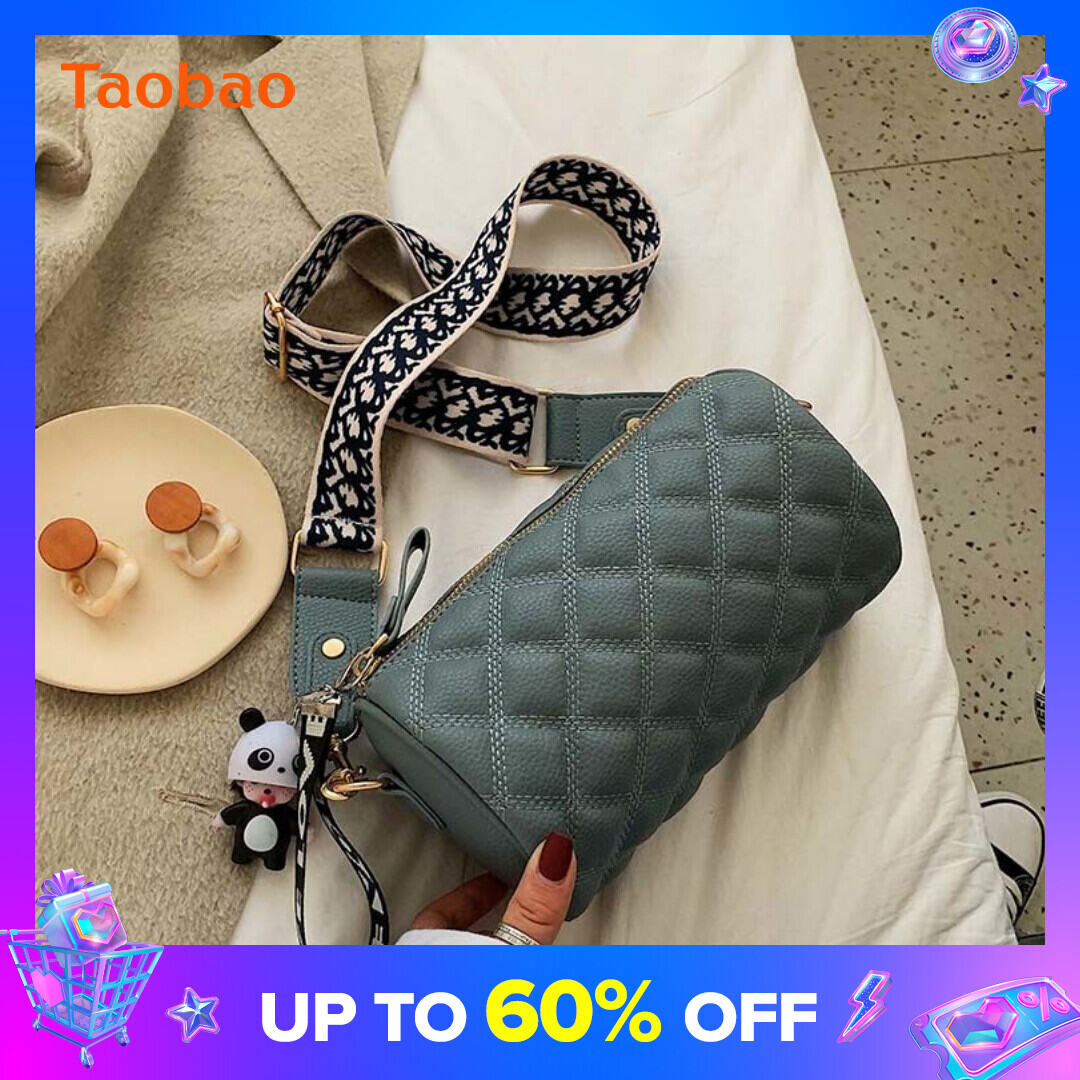 INS Super Hot Pendant Small Bag Women's 2023 New Fashion Korean Style All-Match Broadband Shoulder Rhombus Fashion Small round Bag