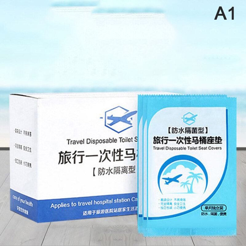 YKS 50Pcs Disposable Toilet Seat Cover Mat Portable 100% Waterproof Safety
