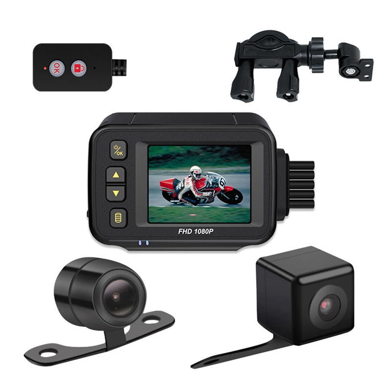 Full Body Waterproof Motorcycle Camera Recorder P6Fl Wifi Dual 1080P Full Hd Motorcycle Dvr Dash Cam Black Gps Box
