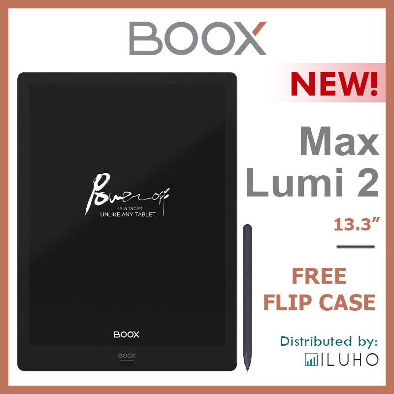 Onyx BOOX Max Lumi 2 13.3  Android 11 E-ink Reader Octa Core with HDMI & OTG (6GB RAM, 128GB Storage) Wacom Stylus